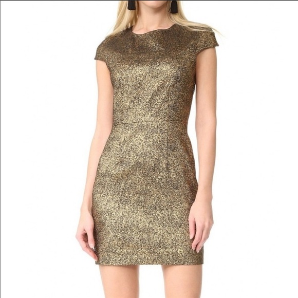 Diane Von Furstenberg Dresses & Skirts - NWT Diane Von Furstenberg Hadlie Gold Dress, 14